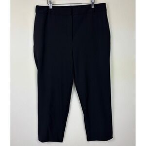 Chico's Women's Pants SZ 14R (2.5R)‎ Black Straight Leg Office Work Minimalist